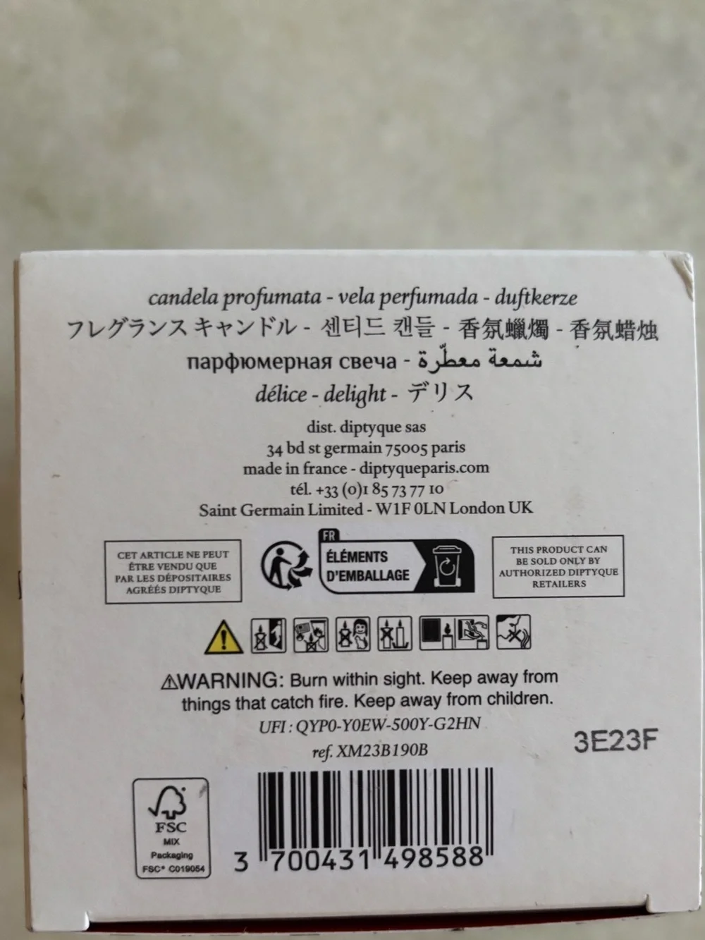 Diptyque candle